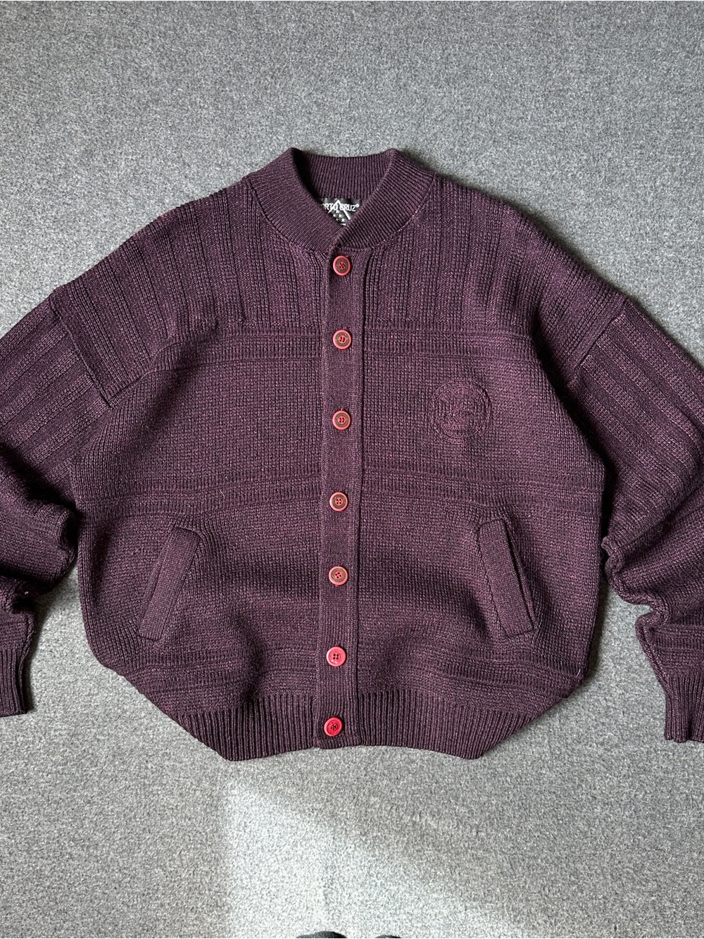 Porto Cruz Purple Button Cardigan